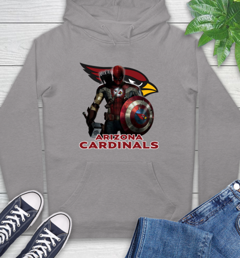 NFL Captain America Thor Spider Man Hawkeye Avengers Endgame Football Arizona Cardinals Hoodie 6