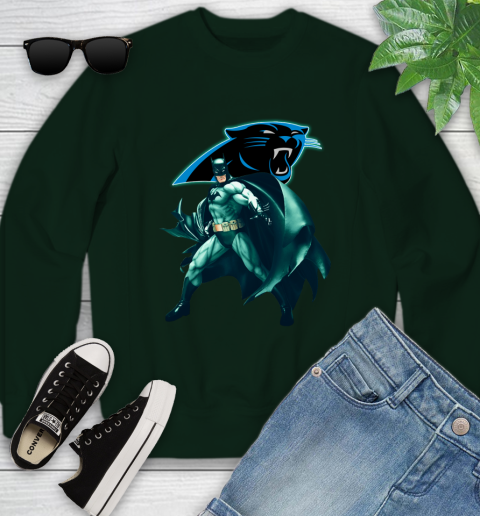 NFL Batman Football Sports Carolina Panthers Youth Sweatshirt 10