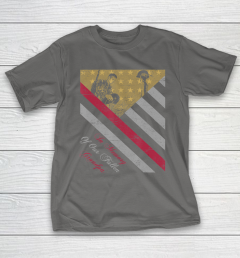 GrandFather gift shirt Vintage Flag Veteran In Memory Of Our Fallen Grandpa lovers T Shirt T-Shirt 8