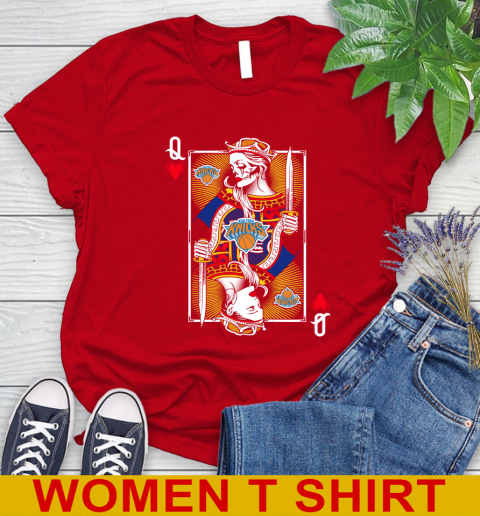 NBA Basketball New York Knicks The Queen Of Hearts Card Shirt Women's T-Shirt 11