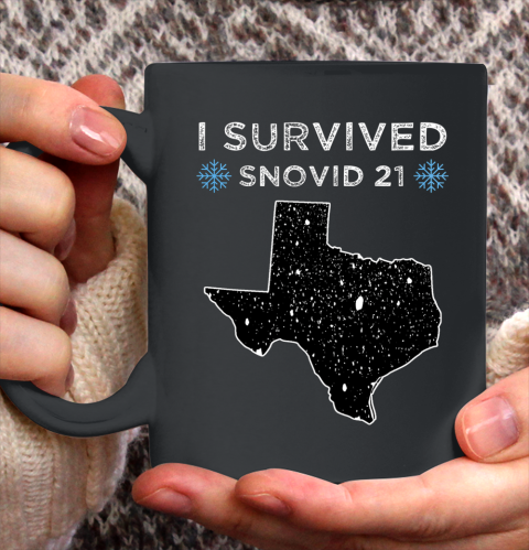 I Survived Winter Snow Storm 2021 Icy Freezing Weather Ceramic Mug 11oz