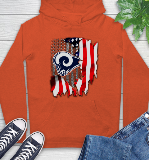 Los Angeles Rams NFL Football American Flag Hoodie 4