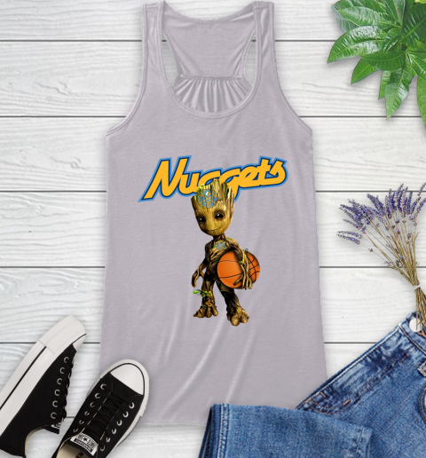 Denver Nuggets NBA Basketball Groot Marvel Guardians Of The Galaxy Racerback Tank 5