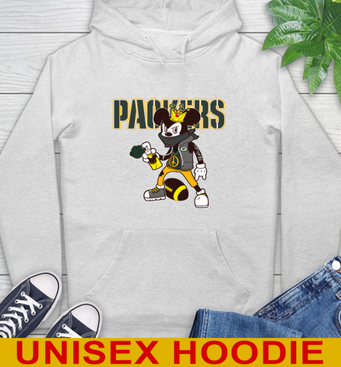 Green Bay Packers NFL Football Mickey Peace Sign Sports Hoodie