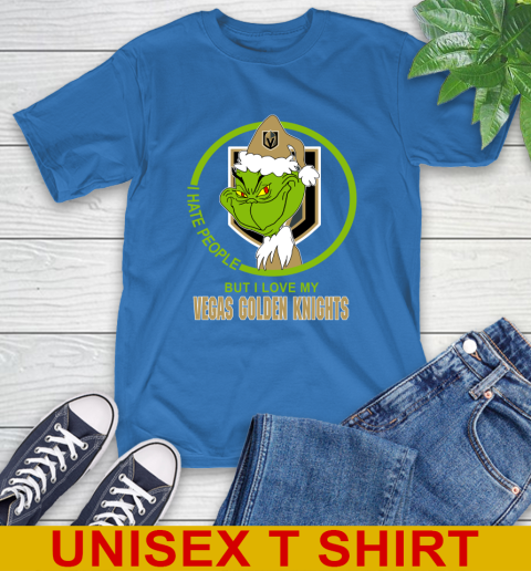 Vegas Golden Knights NHL Christmas Grinch I Hate People But I Love My Favorite Hockey Team T-Shirt 9