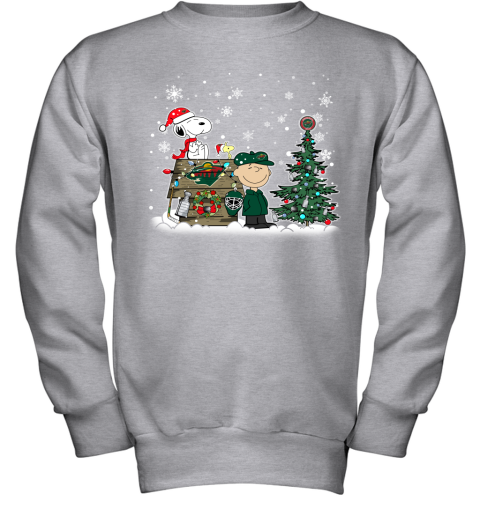 NHL Minnesota Wild Snoopy Charlie Brown Christmas Hockey Super Bowl Sports UAJ8Wlrk5jD youth sweatshirt 47 95 151514 front sport grey