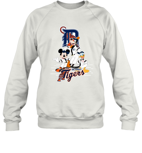 Detroit Tigers Mickey Donald And Goofy Baseball Sweatshirt