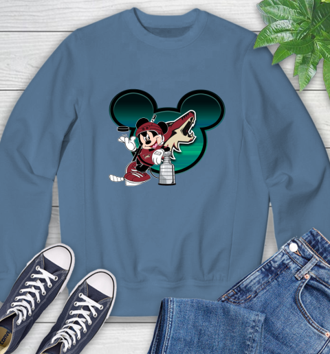NHL Arizona Coyotes Stanley Cup Mickey Mouse Disney Hockey T Shirt Sweatshirt 7