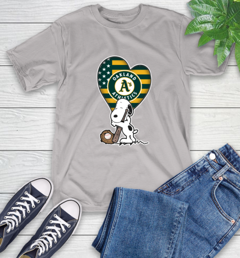 Oakland Athletics MLB Baseball The Peanuts Movie Adorable Snoopy T-Shirt 12