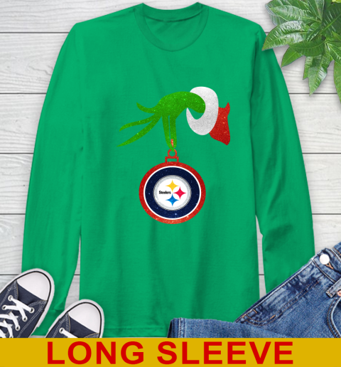 Pittsburgh Steelers Grinch Merry Christmas NFL Football Long Sleeve T-Shirt 7