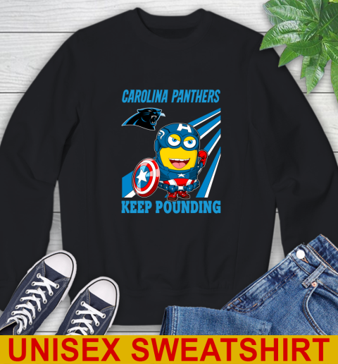NFL Football Carolina Panthers Captain America Marvel Avengers Minion Shirt Sweatshirt