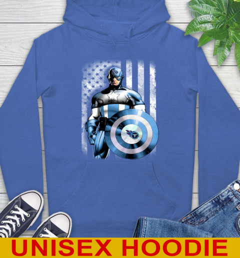 Tennessee Titans NFL Football Captain America Marvel Avengers American Flag Shirt Hoodie 9