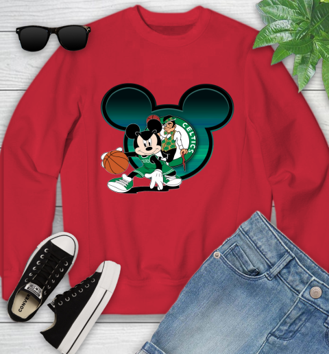 NBA Boston Celtics Mickey Mouse Disney Basketball Youth Sweatshirt 9