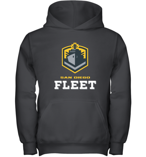 San Diego Fleet logo 8h87 san diego fleetlogo youth hoodie 43 front black