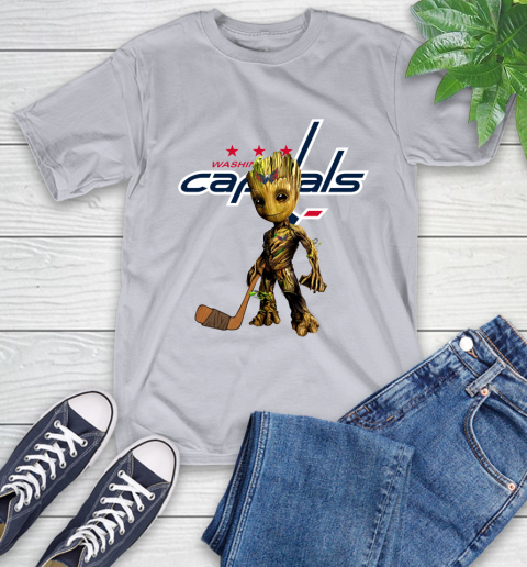 Washington Capitals NHL Hockey Groot Marvel Guardians Of The Galaxy T-Shirt 6