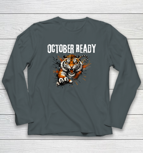 Funny October Ready For Ready Tiger Long Sleeve T-Shirt 3