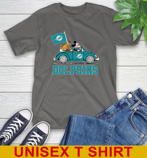 NFL Football Miami Dolphins Pluto Mickey Driving Disney Shirt T-Shirt 8