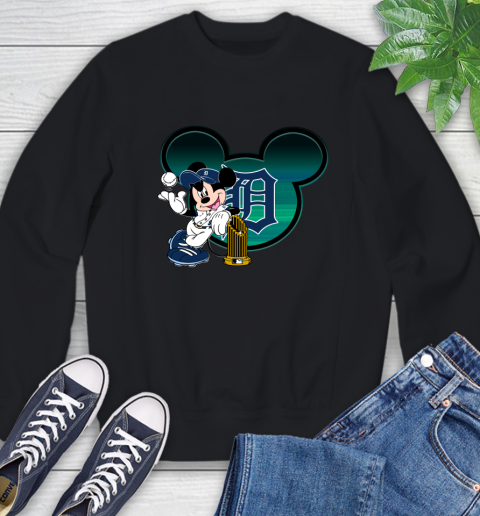 MLB Detroit Tigers The Commissioner's Trophy Mickey Mouse Disney Sweatshirt 2