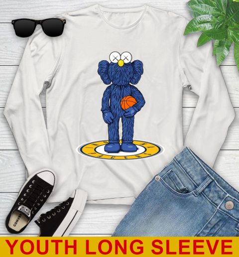 NBA Basketball Indiana Pacers Kaws Bff Blue Figure Shirt Youth Long Sleeve 12
