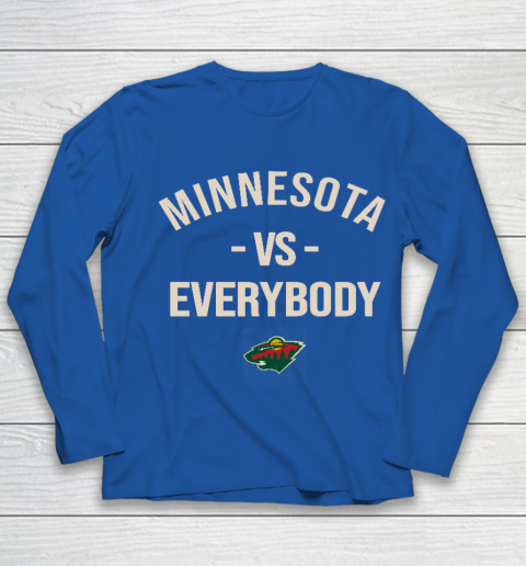 Minnesota Wild Vs Everybody Youth Long Sleeve 7