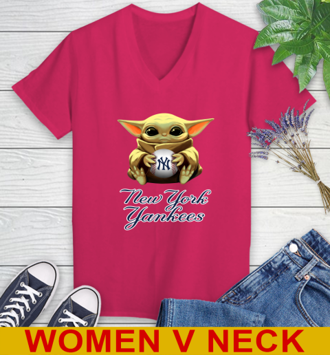 MLB Baseball New York Yankees Star Wars Baby Yoda Shirt 86