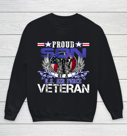 Veteran Shirt Vintage Proud Son Of A U S Air Force Veteran Youth Sweatshirt