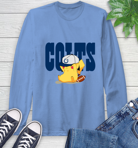 NFL Pikachu Football Sports Indianapolis Colts Long Sleeve T-Shirt 11
