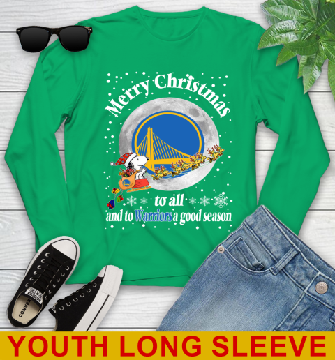 Golden State Warriors Merry Christmas To All And To Warriors A Good Season NBA Basketball Sports Youth Long Sleeve 7
