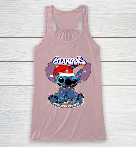 New York Islanders NHL Hockey noel stitch Christmas Racerback Tank - Image 6