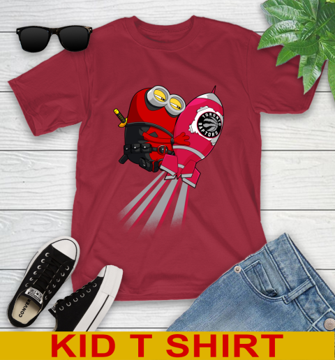 NBA Basketball Toronto Raptors Deadpool Minion Marvel Shirt Youth T-Shirt 12