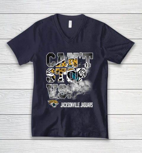 NFL Jacksonville Jaguars Can't Stop Vs V-Neck T-Shirt 2