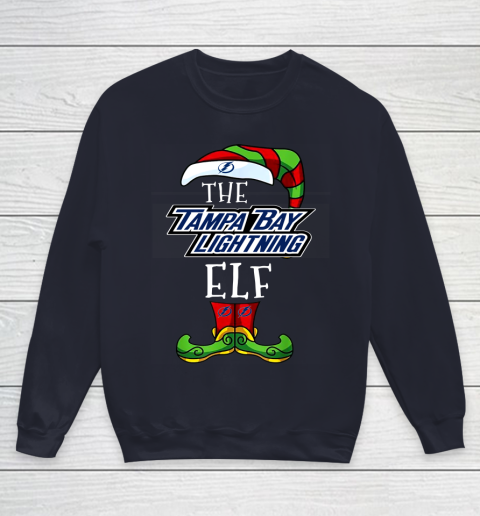 Tampa Bay Lightning Christmas ELF Funny NHL Youth Sweatshirt 2
