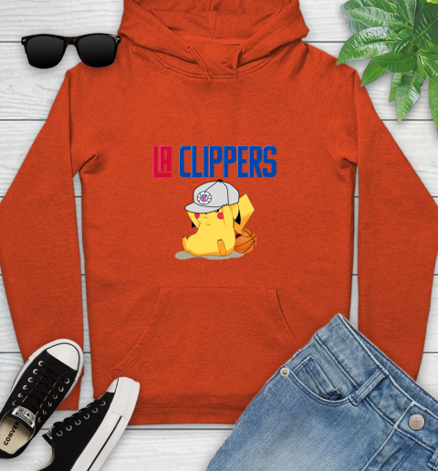 NBA Pikachu Basketball Sports Los Angeles Clippers Youth Hoodie 5