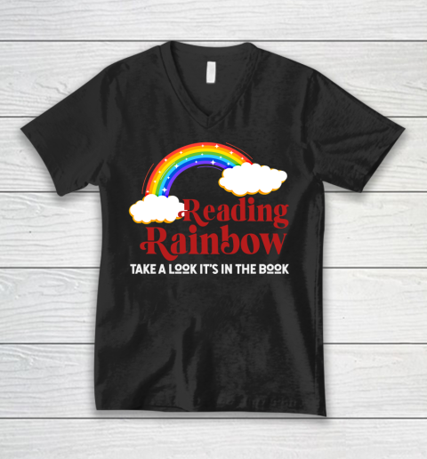 Reading Rainbow, Take a look its in a book V-Neck T-Shirt