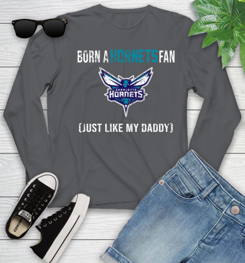 NBA Charlotte Hornets Loyal Fan Just Like My Daddy Basketball Shirt Youth Long Sleeve 8
