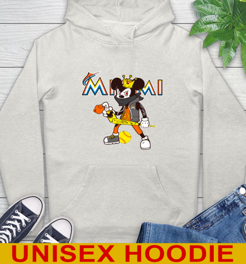 Miami Marlins MLB Baseball Mickey Peace Sign Sports Hoodie 12
