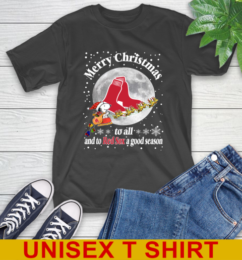 Boston Red Sox Merry Christmas To All And To Red Sox A Good Season MLB Baseball Sports T-Shirt