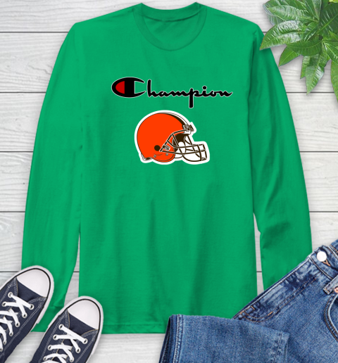 NFL Football Cleveland Browns Champion Shirt Long Sleeve T-Shirt 5