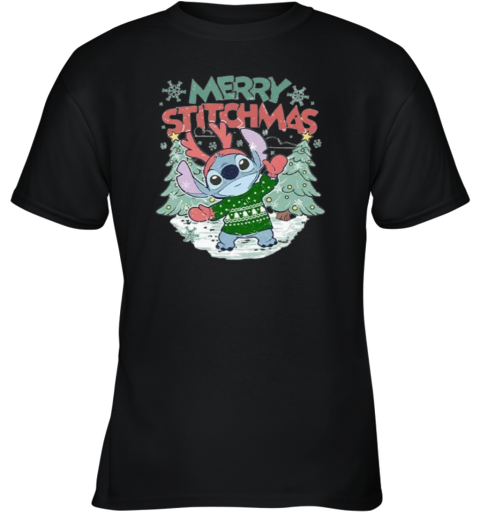 Merry Christmas Lilo And Stitch Youth T-Shirt