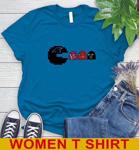 Carolina Panthers NFL Football Pac Man Champion Women's T-Shirt 7