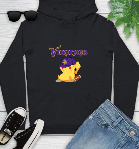NFL Pikachu Football Sports Minnesota Vikings Youth Hoodie 2