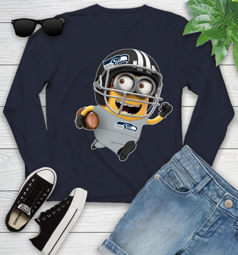 NFL Seattle Seahawks Minions Disney Football Sports Youth Long Sleeve 3