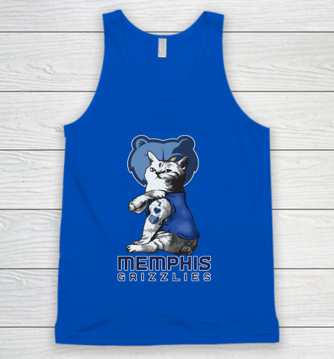 NBA Basketball My Cat Loves Memphis Grizzlies Tank Top 4