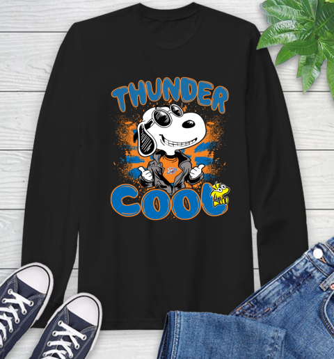 NBA Basketball Oklahoma City Thunder Cool Snoopy Shirt Long Sleeve T-Shirt