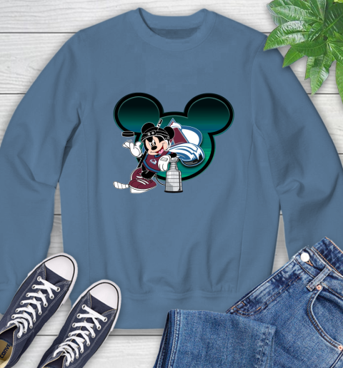 NHL Colorado Avalanche Stanley Cup Mickey Mouse Disney Hockey T Shirt Sweatshirt 7
