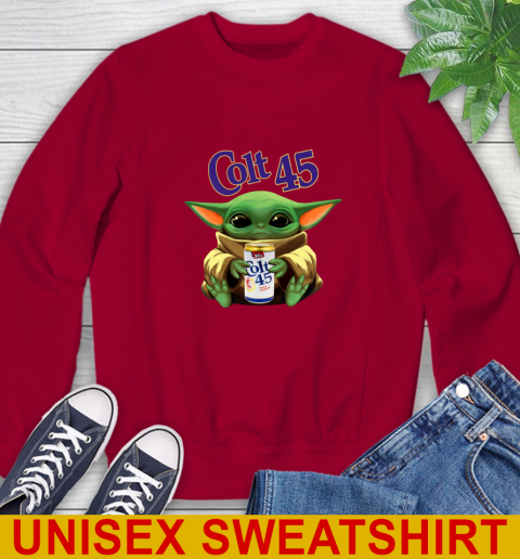 Star Wars Baby Yoda Hugs Colt 45 Beer Shirt 31