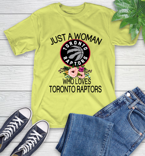 NBA Just A Woman Who Loves Toronto Raptors Basketball Sports T-Shirt 8