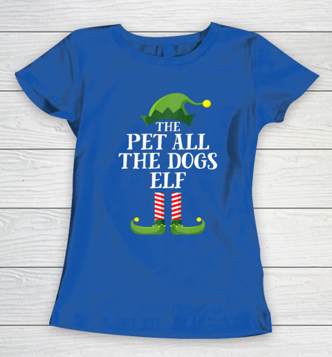 Pet All The Dogs Elf Matching Family Group Christmas Pajama Women's T-Shirt 8