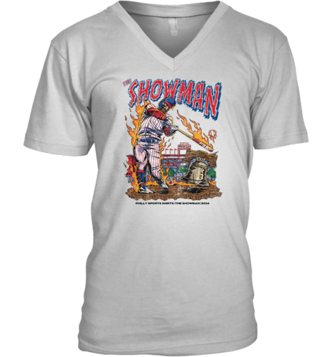 Bryce Harper Philadelphia Phillies The Showman V-Neck T-Shirt
