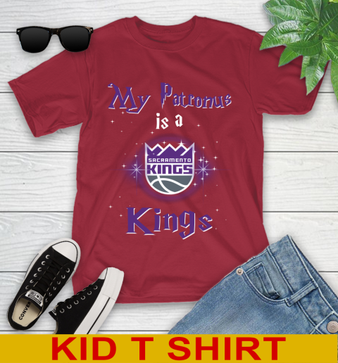 NBA Basketball Harry Potter My Patronus Is A Sacramento Kings Youth T-Shirt 12
